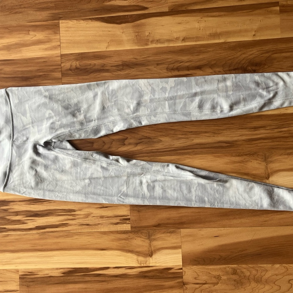Gray Ribbed Camouflage Lululemon Leggings